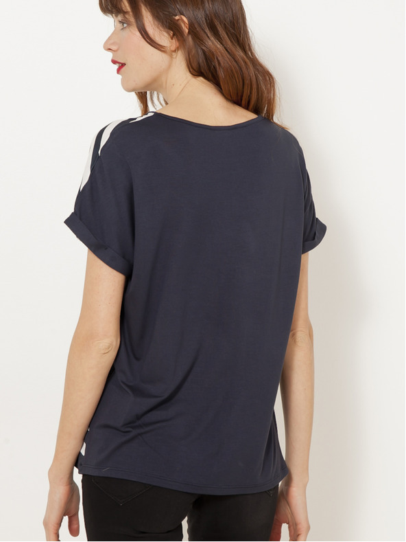 CAMAIEU Fekete mintás blúz CAMAIEU