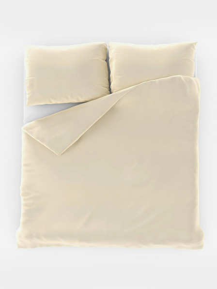 Kvalitex Szatén francia ágynemű LUXURY COLLECTION 1+2, 220x200, 70x90cm törtfehér