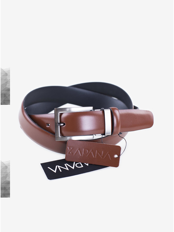 Zapana Barna férfi bőr öv Zapana Satyr