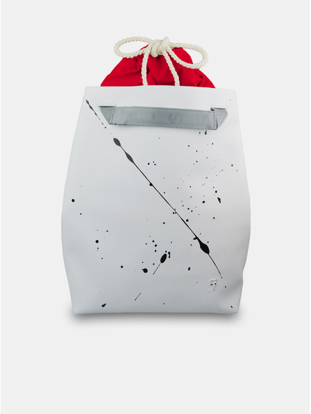 Xiss Női fehér mintás hátizsák Xiss Splashed White City Red fröccsöntött fehér