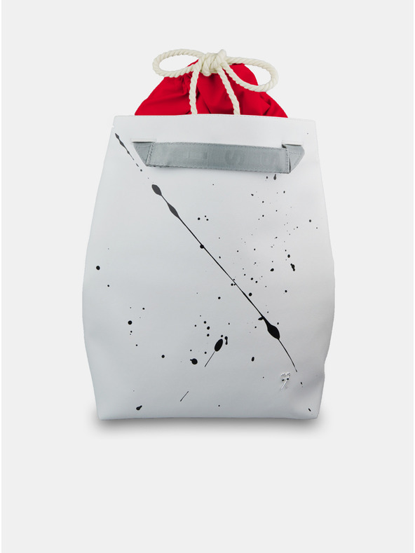 Xiss Női fehér mintás hátizsák Xiss Splashed White City Red fröccsöntött fehér