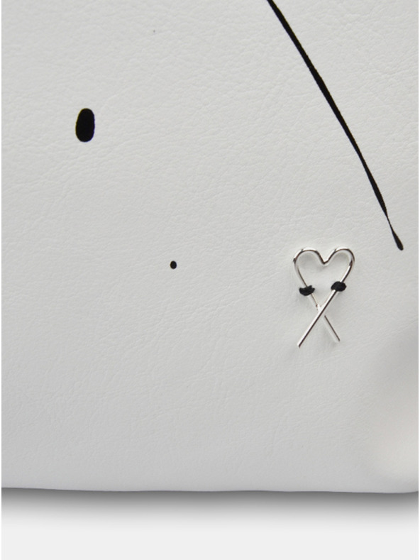 Xiss Női fehér mintás hátizsák Xiss Splashed White City Red fröccsöntött fehér