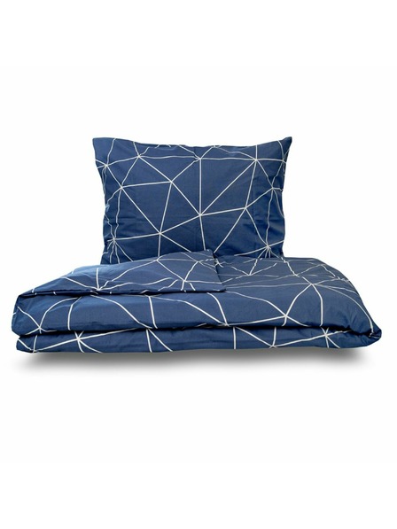 Kvalitex Francia pamut ágynemű NORDIC COLLECTION 240x200, 70x90cm GRID kék