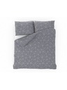 Kvalitex Francia hosszított pamut ágynemű NORDIC COLLECTION 240x220, 70x90cm GRID szürke