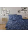 Kvalitex Francia pamut ágynemű NORDIC COLLECTION 200x200, 70x90cm GRID kék
