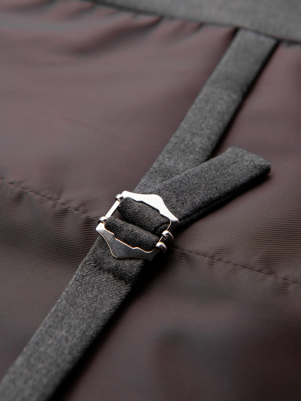 Ombre Clothing Férfi szürke öltönymellény klasszikus részletekkel és béléssel