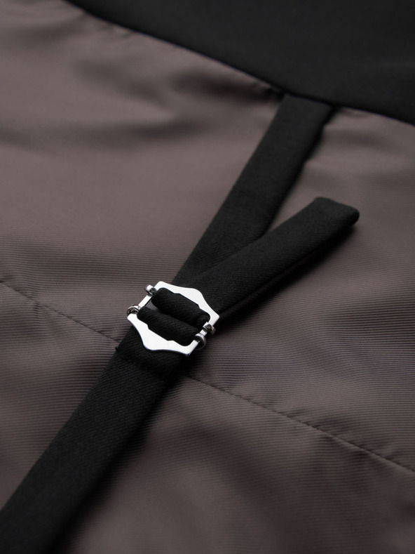 Ombre Clothing Férfi fekete öltönymellény klasszikus részletekkel és béléssel