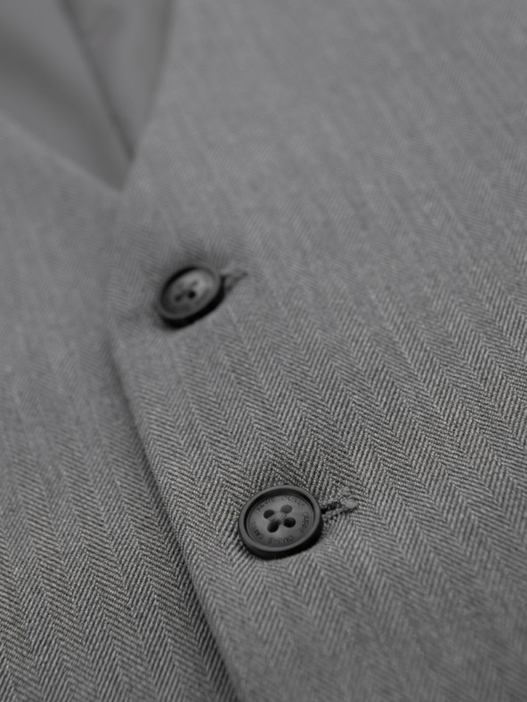 Ombre Clothing Elegáns férfi világosszürke mellény SLIM FIT