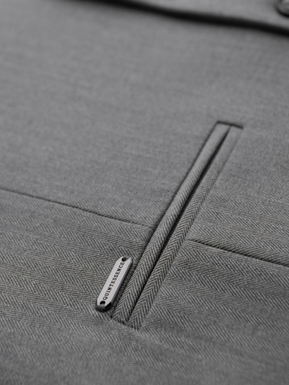 Ombre Clothing Elegáns férfi világosszürke mellény SLIM FIT