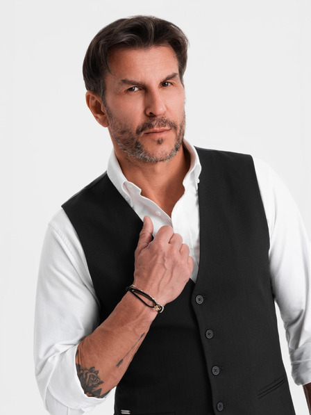 Ombre Clothing Elegáns férfi mellény SLIM FIT