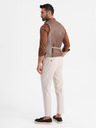 Ombre Clothing Férfi bézs öltönymellény klasszikus részletekkel és béléssel