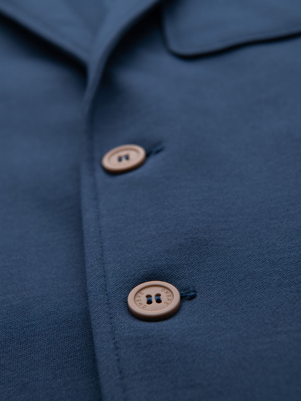 Ombre Clothing Férfi kék zakó SLIM finom textúrával