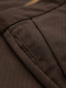 Ombre Clothing Férfi chino nadrág REGULAR FIT finom struktúrával - barna