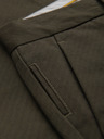 Ombre Clothing Férfi chino nadrág REGULAR FIT finom struktúrával - sötétzöld
