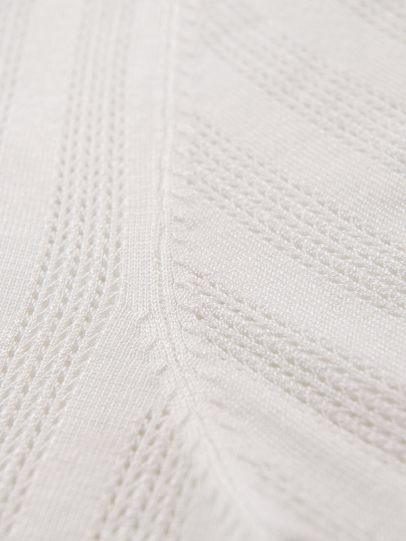 Ombre Clothing Férfi cipzáros gallérú polo póló - fehér