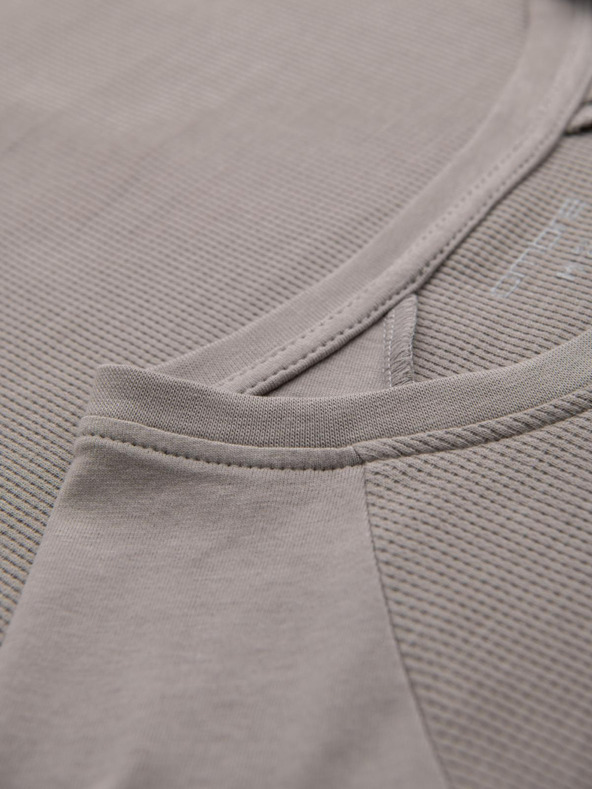 Ombre Clothing Férfi szürke pamut hosszú ujjú póló