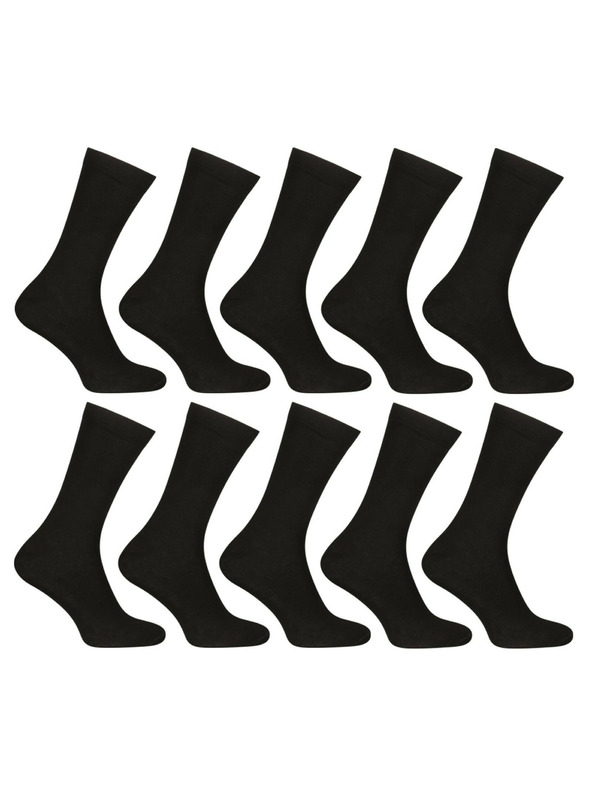 Nedeto Tíz darabos szett - Nedeto magas bambusz zokni, fekete