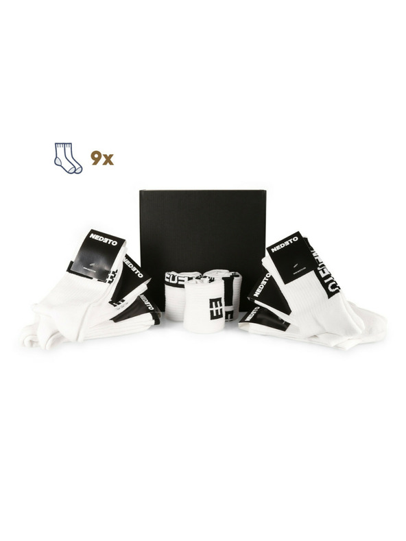 Nedeto Kilenc darabos szett - Nedeto sport magas zokni, fehér