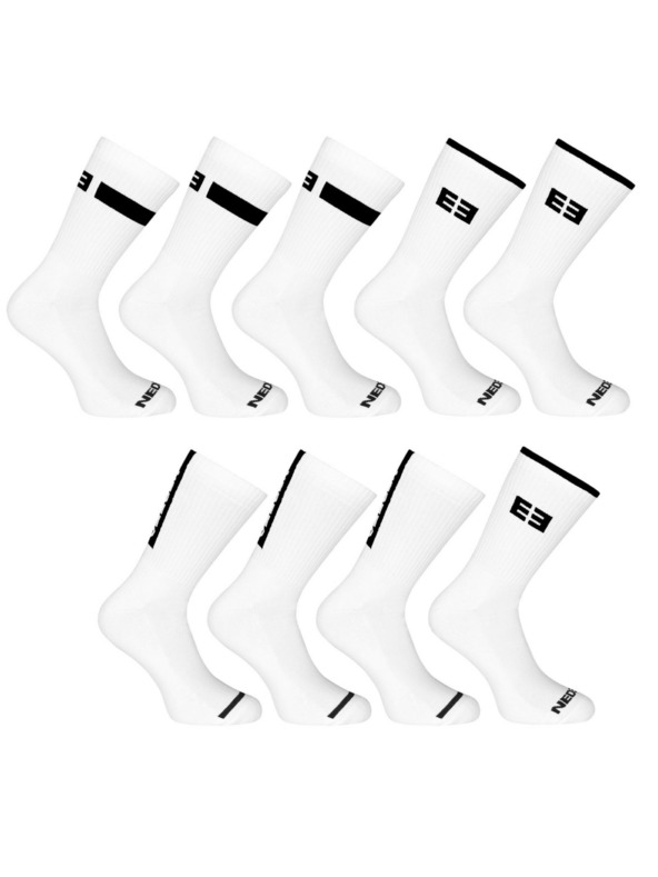 Nedeto Kilenc darabos szett - Nedeto sport magas zokni, fehér