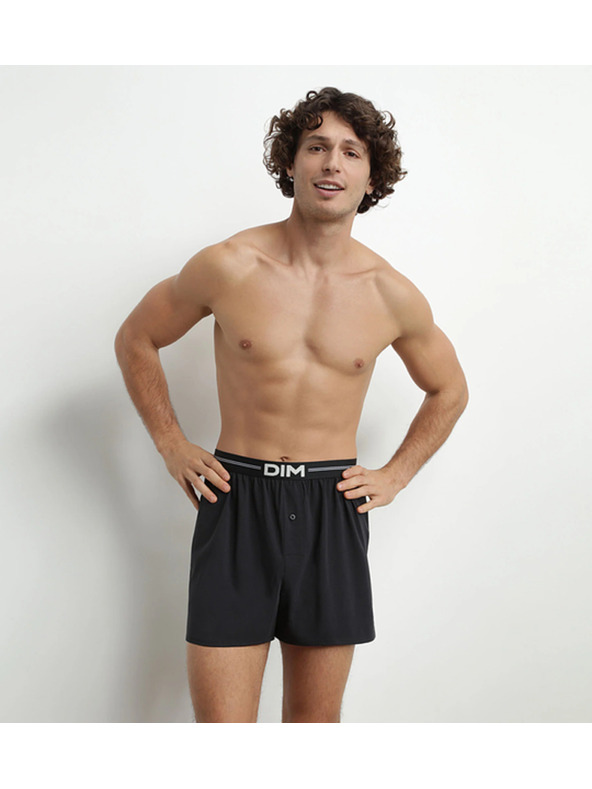 DIM Férfi laza boxeralsó - fekete