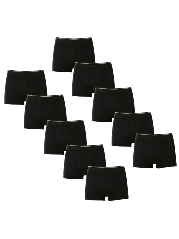 Nedeto Tíz darabos szett - (8+2 ajándék) Nedeto férfi boxeralsó, fekete