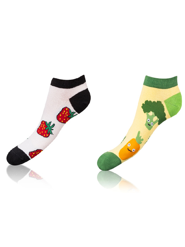 Bellinda Vidám rövid zokni 2 pár - világoszöld - piros - fekete