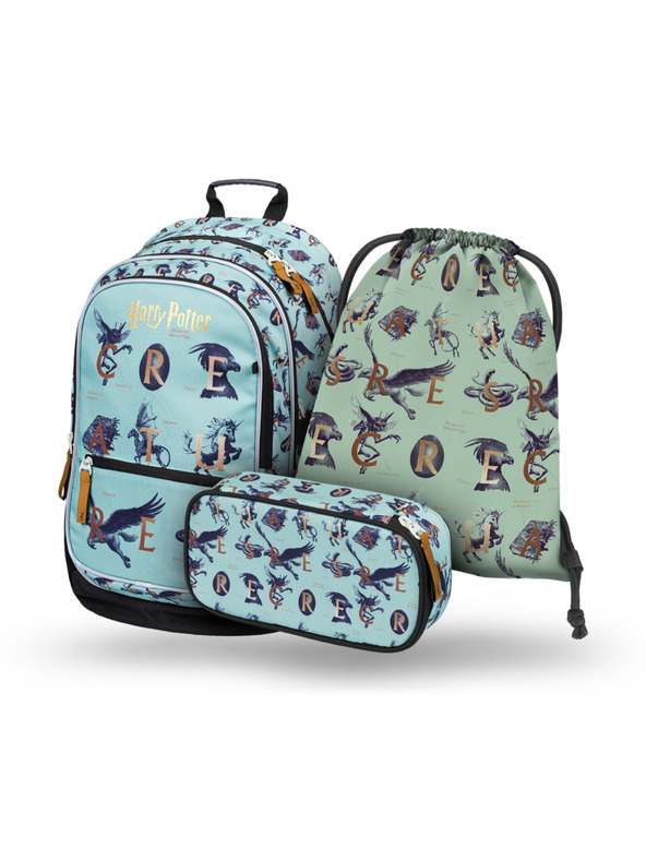 BAAGL  BAAGL 3 SZETT Core Harry Potter Fantasztikus Állatok: hátizsák, tolltartó, zsák