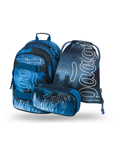 BAAGL  BAAGL 3 SZETT Skate Steel: hátizsák, tolltartó, zsák