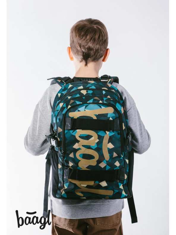 BAAGL  BAAGL 3 SZETT Skate Polygon: hátizsák, tolltartó, zsák