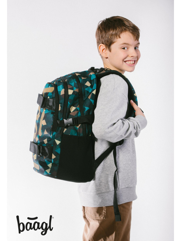 BAAGL  BAAGL 3 SZETT Skate Polygon: hátizsák, tolltartó, zsák