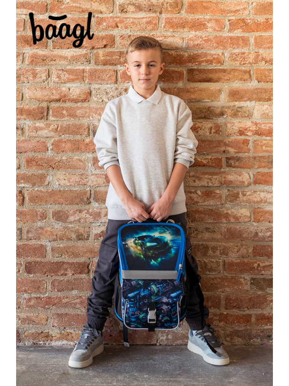 BAAGL  BAAGL Iskolai táska Zippy Versenyautó