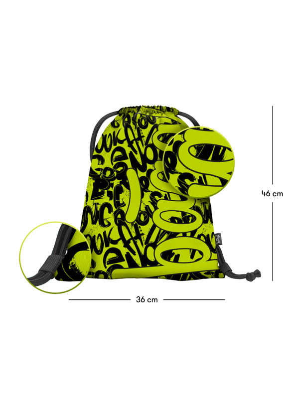 BAAGL  BAAGL 3 SZETT Core Lime: hátizsák, tolltartó, tasak