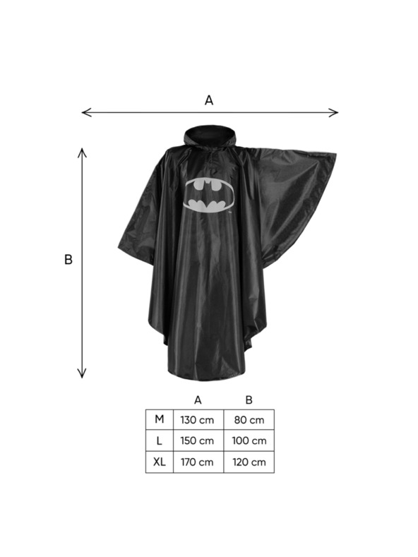 BAAGL  BAAGL Outdoor esőkabát poncsó Batman Logo méret M (130-150 cm)