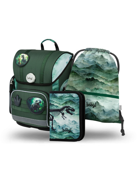 BAAGL  BAAGL 3 SZETT Ergo Dínó: táska, tolltartó, tasak