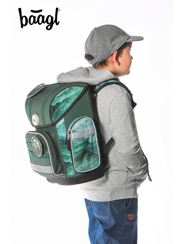 BAAGL  BAAGL 3 SZETT Ergo Dínó: táska, tolltartó, tasak