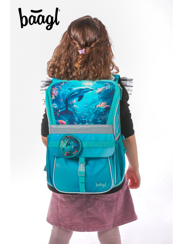 BAAGL  BAAGL Iskolai hátizsák Zippy Delfin