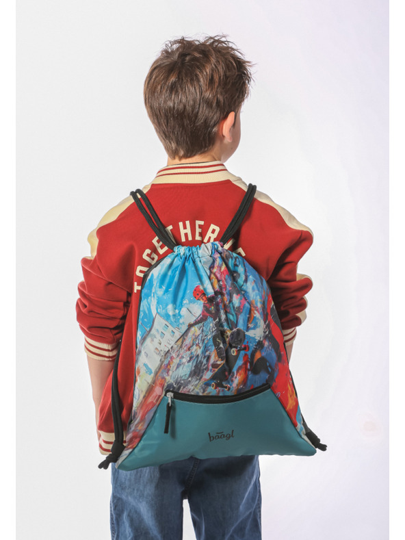 BAAGL  BAAGL 3 SZETT Zippy Gördeszkatelep: táska, tolltartó, tasak