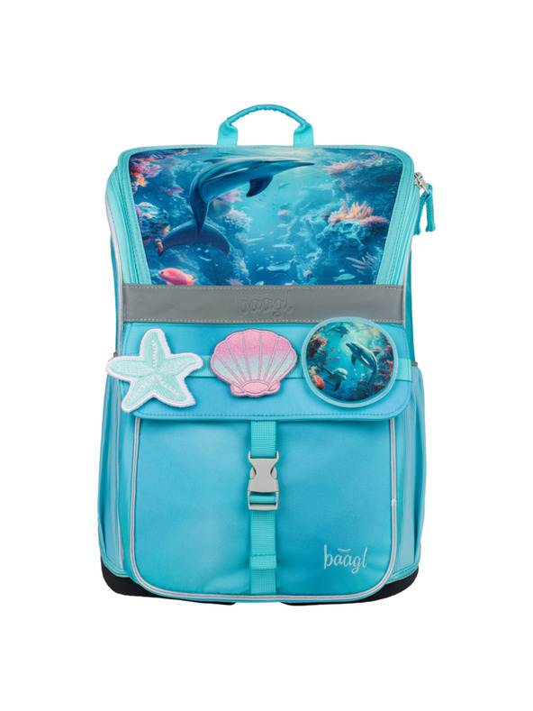 BAAGL  BAAGL SZETT 3 Zippy Delfin: hátizsák, tolltartó, zsák