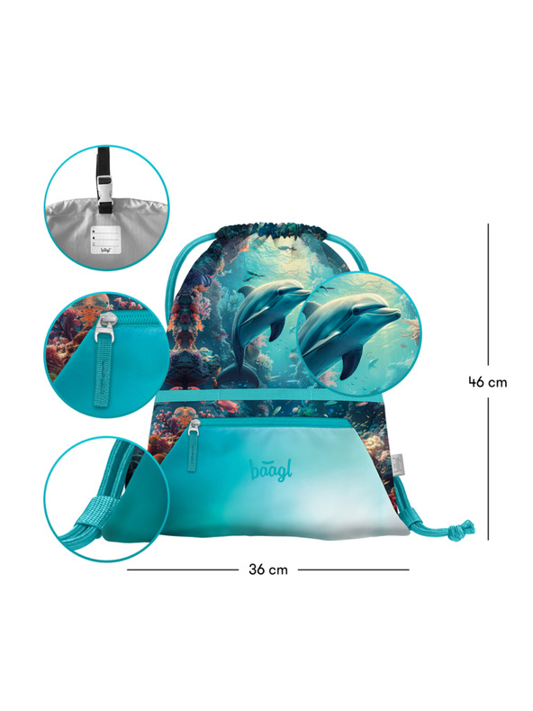 BAAGL  BAAGL Zsák zsebbel Delfin