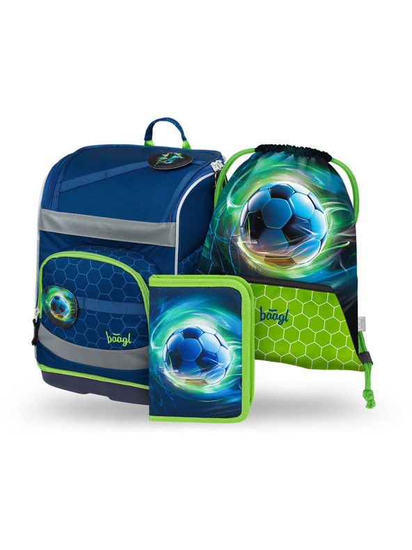 BAAGL  BAAGL SZETT 3 Zippy plus Focilabda: iskolatáska, tolltartó, zacskó
