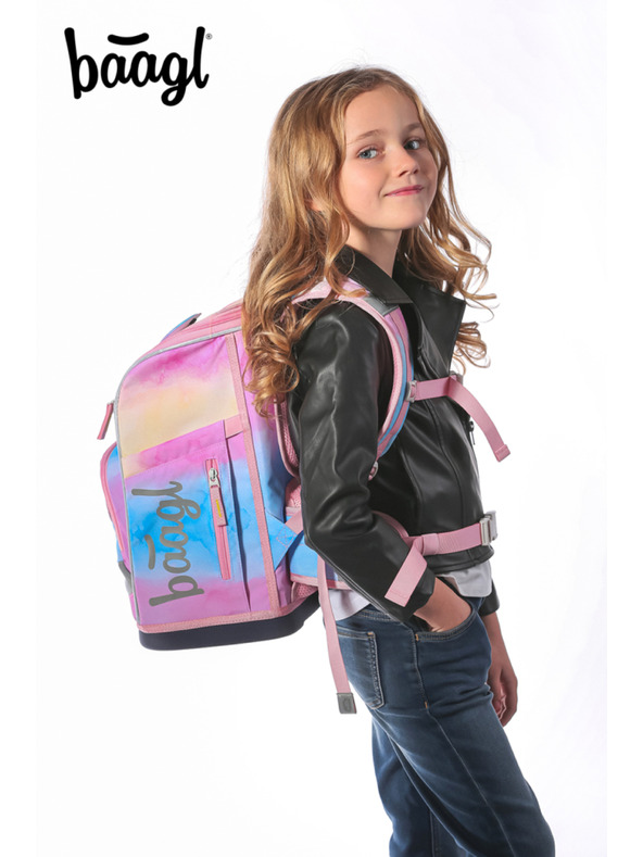 BAAGL  BAAGL SZETT 3 Zippy plus Szivárvány Unikornis: hátizsák, tolltartó, zsák