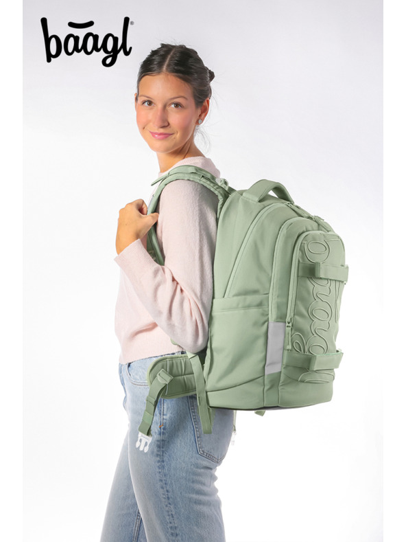 BAAGL  BAAGL Iskolai hátizsák Skate max Menta