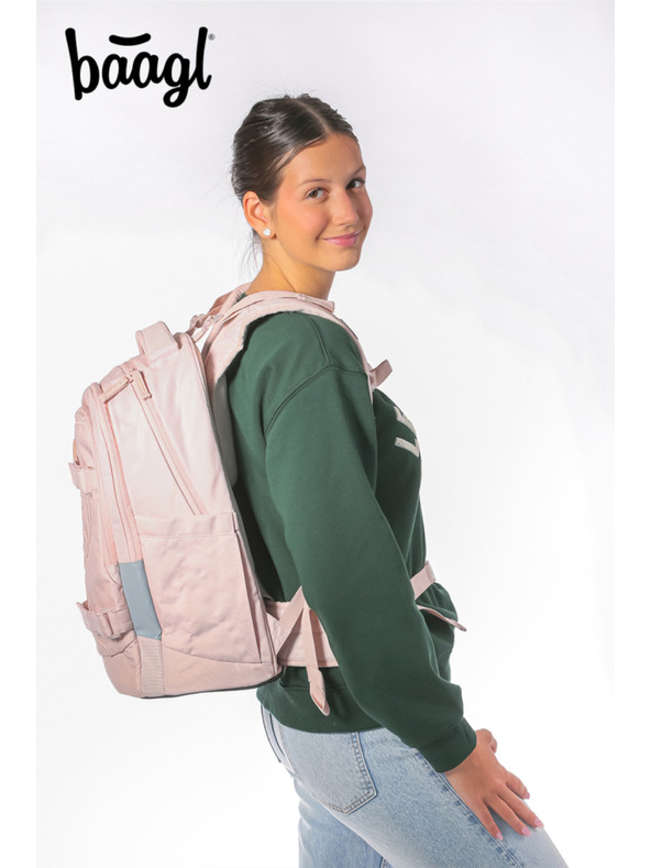 BAAGL  BAAGL 3 SZETT Skate max Krémes: hátizsák, tolltartó, zsák
