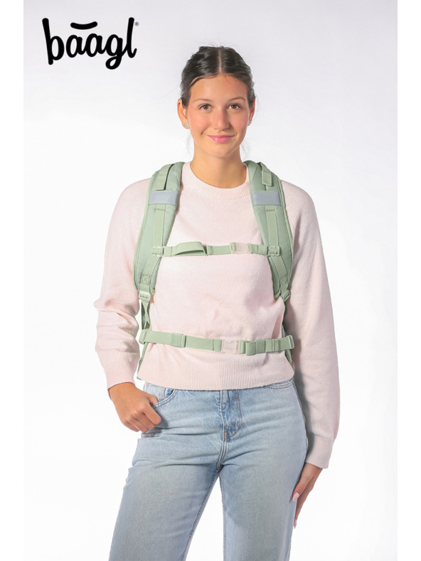 BAAGL  BAAGL 3 SZETT Skate max Menta: hátizsák, tolltartó, zsák