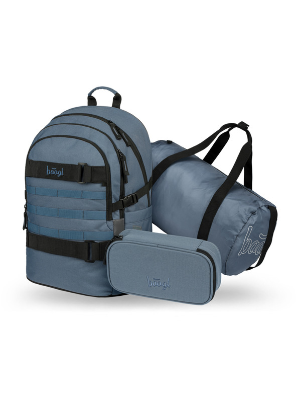 BAAGL  BAAGL SET 3 Skate Dust Blue: hátizsák, tolltartó, sporttáska