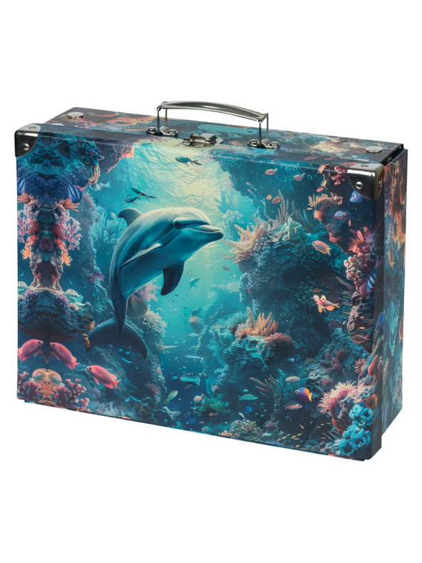 BAAGL  BAAGL Összehajtható iskolai táska Delfin szerelvényekkel