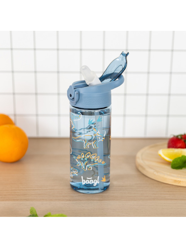 BAAGL  BAAGL Dínó Tritán ivópalack szívószállal 500 ml