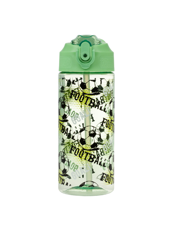 BAAGL  BAAGL Futball Tritán ivópalack szívószállal 500 ml