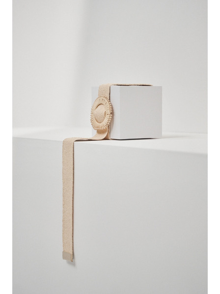 Moodo Bézs öv kerek csattal