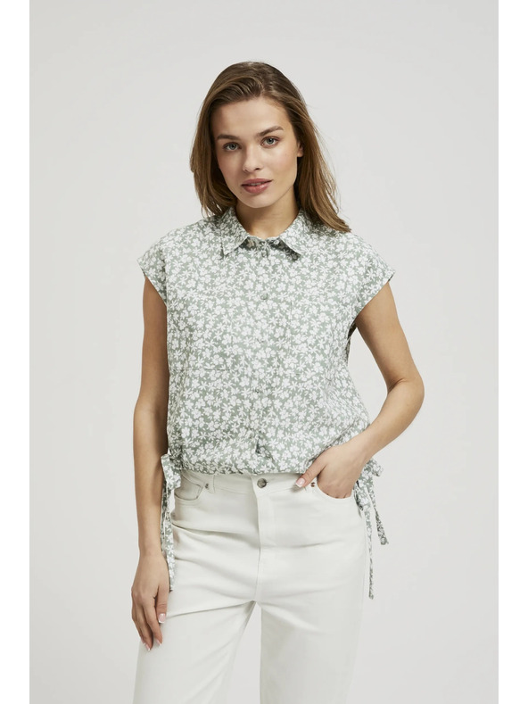 Moodo Mintás megkötős blúz